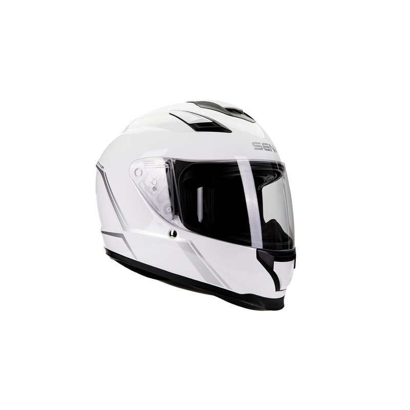 Integralhelm mit Mesh-Headset SENA Stryker, glänzend weiß