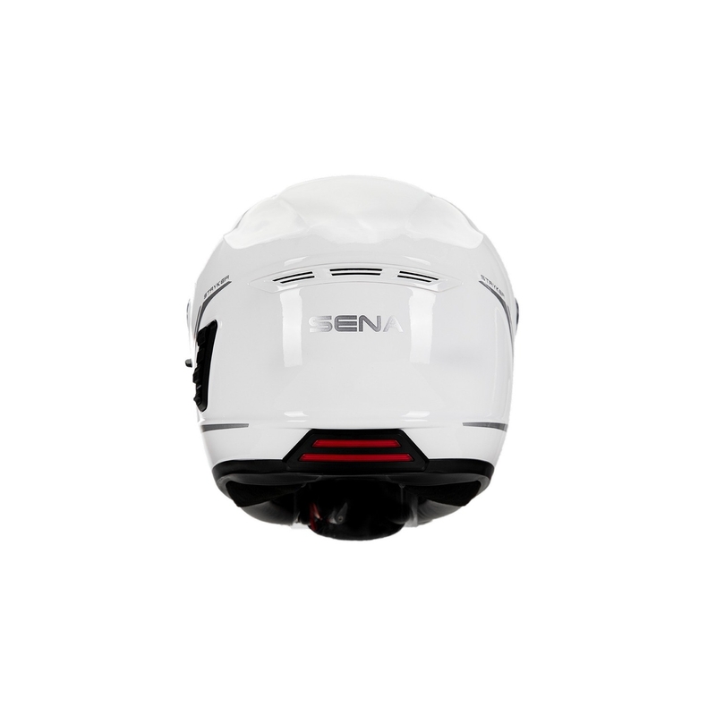 Integralhelm mit Mesh-Headset SENA Stryker, glänzend weiß
