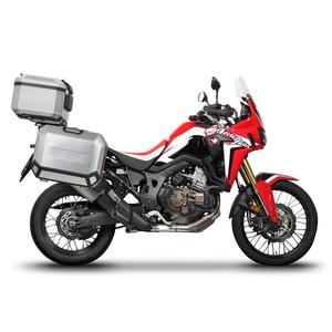 Complete set of aluminum cases SHAD TERRA, 37L topcase + 36L / 47L side cases, including mounting kit and plate SHAD HONDA CRF 1000  Africa Twin