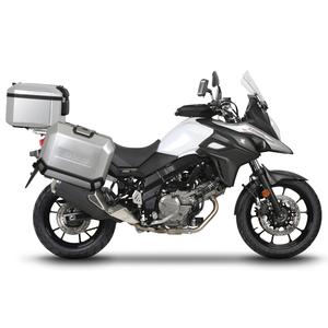 Complete set of aluminum cases SHAD TERRA, 48L topcase + 36L / 36L side cases, including mounting kit and plate SHAD SUZUKI DL 1000 V-Strom/ DL 1050 V-Strom