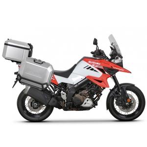 Complete set of aluminum cases SHAD TERRA, 48L topcase + 47L / 47L side cases, including mounting kit and plate SHAD SUZUKI DL 1000 V-Strom/ DL 1050 V-Strom