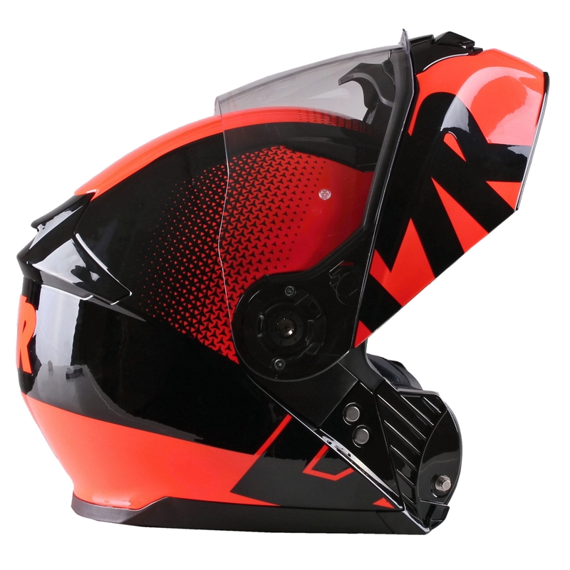 Lazer MH2 V'sible fluo rot tip-up Motorradhelm Ausverkauf