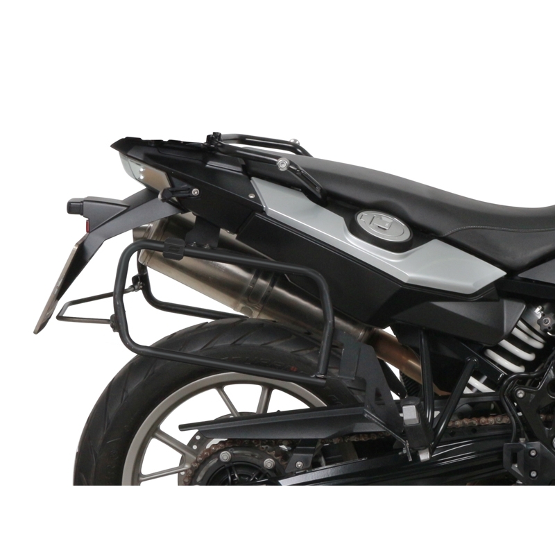Complete set of black aluminum cases SHAD TERRA, 37L topcase + 36L / 47L side cases, including mounting kit and plate SHAD BMW F 650 GS/ F 700 GS/ F 800 GS