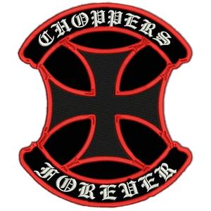 Patch Choppers Schild rot - groß