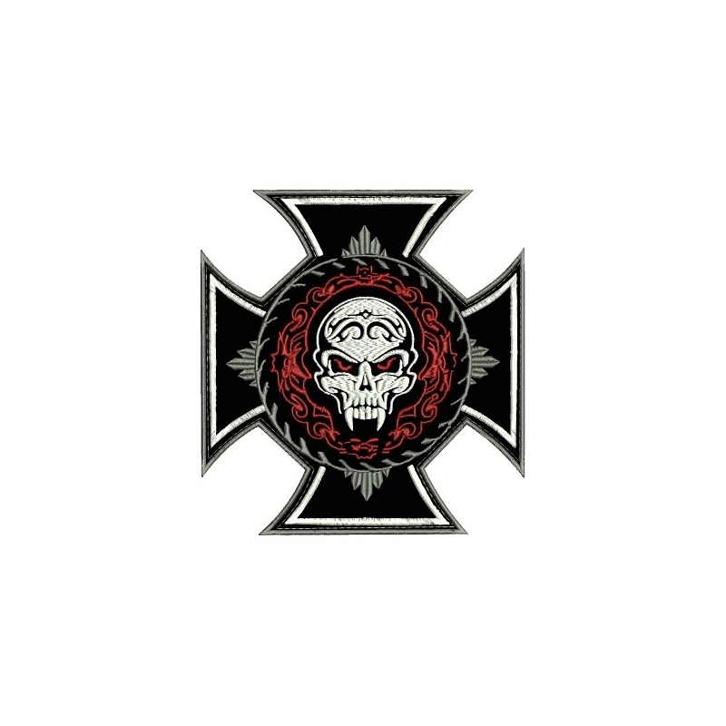 Aufnäher Kreuz mit Ornament