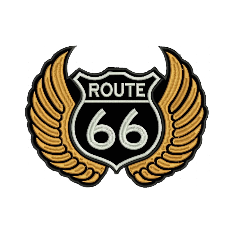 Aufnäher Route-Flügel orange - groß Ausverkauf