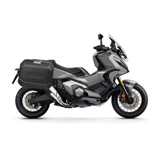 Complete set of 47L / 47L SHAD TERRA BLACK aluminum side cases, including mounting kit SHAD HONDA X-ADV 750