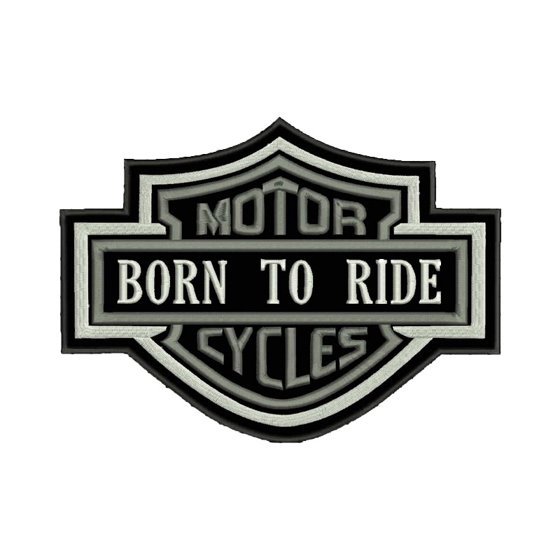 Patch Motor Cycles grau - groß