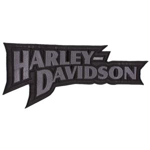 Aufnäher Harley Davidson Aufschrift grau - groß