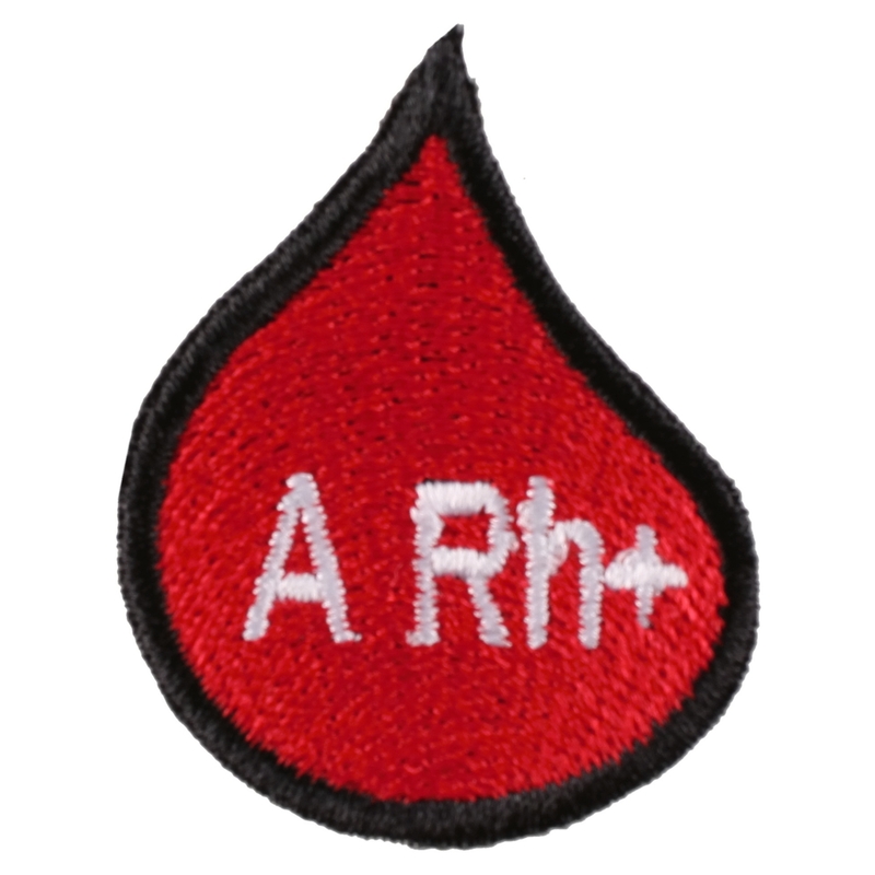 Blutgruppenpflaster Tropfen A Rh+