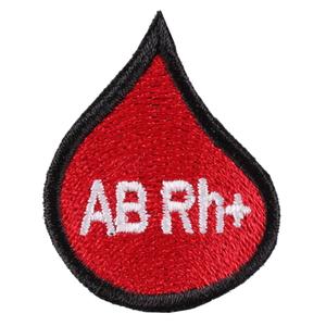 Pflaster mit Blutgruppentropfen AB Rh+