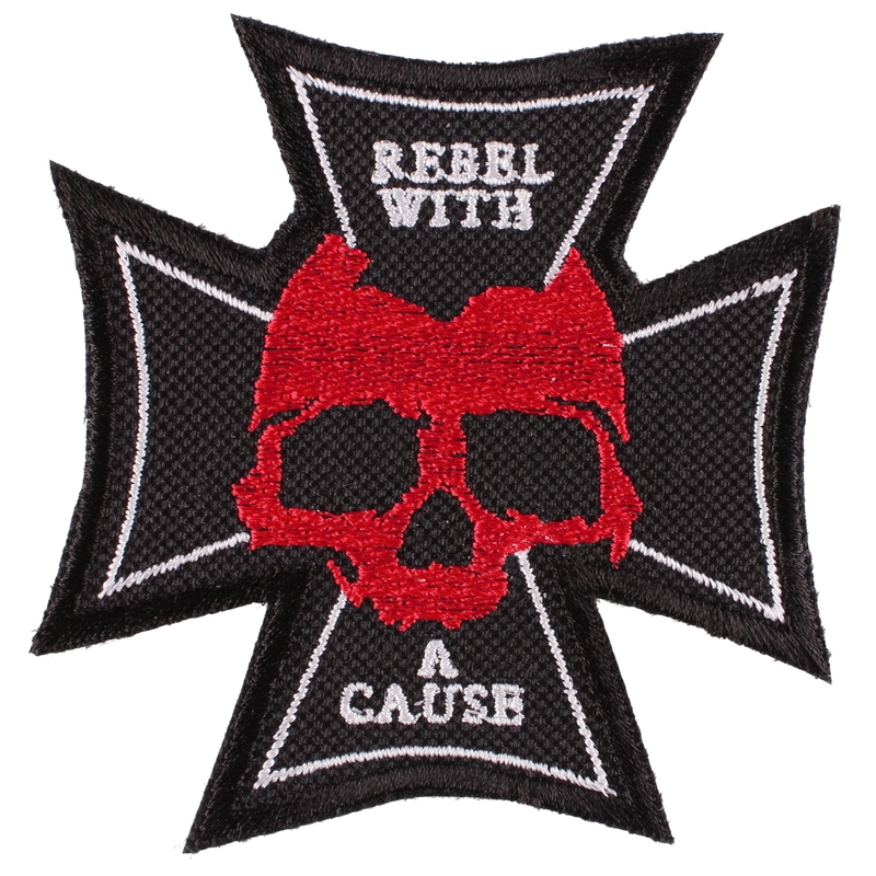 Aufnäher Kreuz Rebell mit einem Grund