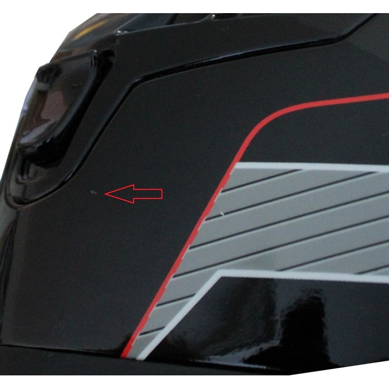 Motorradhelm Axxis Debut schwarz-rot Ausverkauf