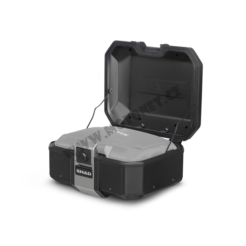 Complete set of 47L / 47L SHAD TERRA BLACK aluminum side cases, including mounting kit SHAD HONDA NC 750 X 2021-