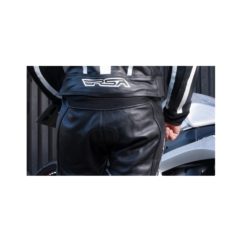 Herren Motorradhose RSA Virus schwarz-weiß Ausverkauf