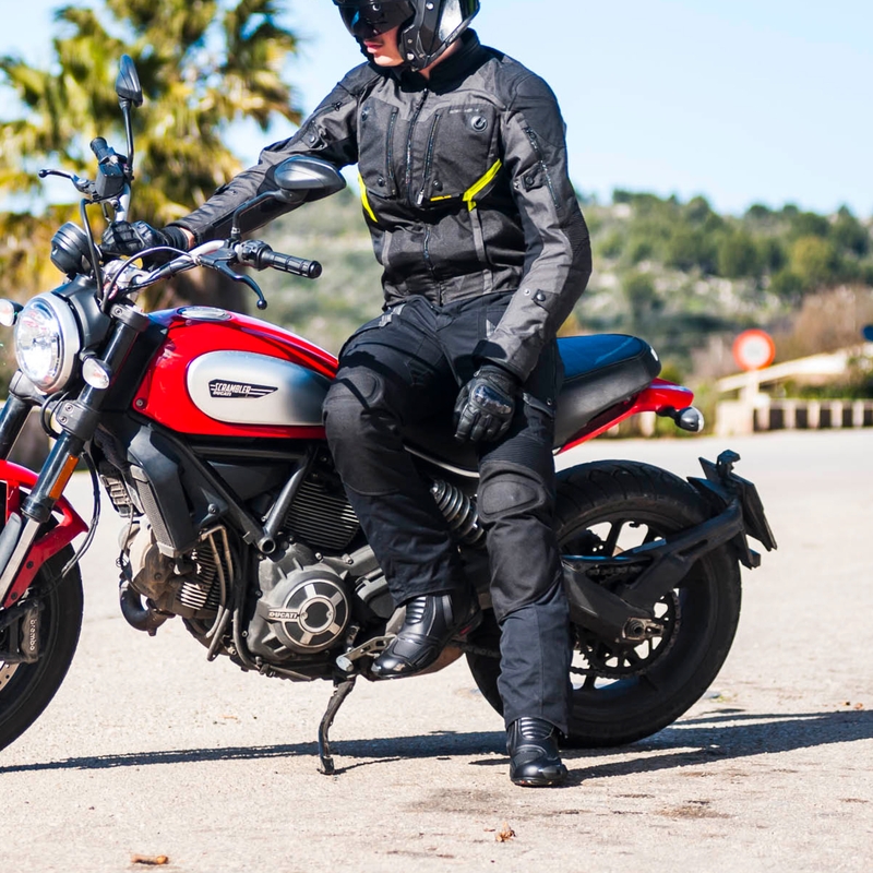 Rebelhorn Borg Schwarze Motorradhosen Ausverkauf