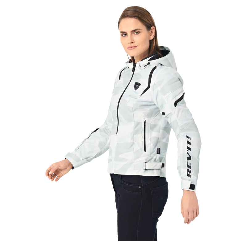 Revit Flare 2 Motorradjacke für Damen grau und weiß