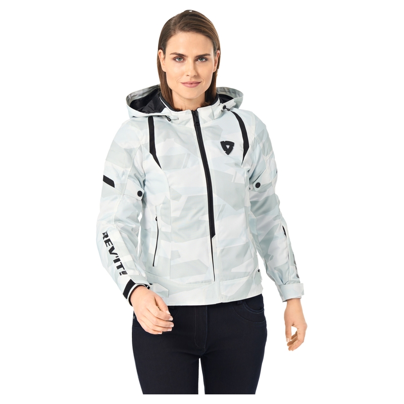 Revit Flare 2 Motorradjacke für Damen grau und weiß