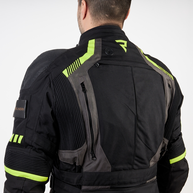 Rebelhorn Patrol schwarz-grau-fluorgelbe Motorradjacke