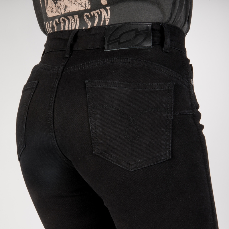 Ozone Striker SF Schwarze Motorradjeans für Frauen