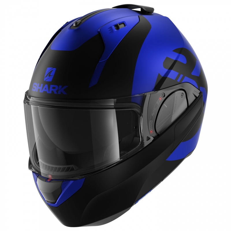Klapphelm SHARK EVO-ES Kedje schwarz-blau matt