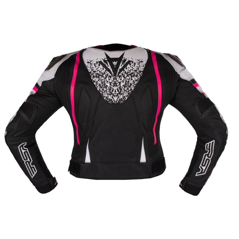 Zweiteiliger Damenoverall RSA Flow schwarz-weiß-fluo pink sale Ausverkauf