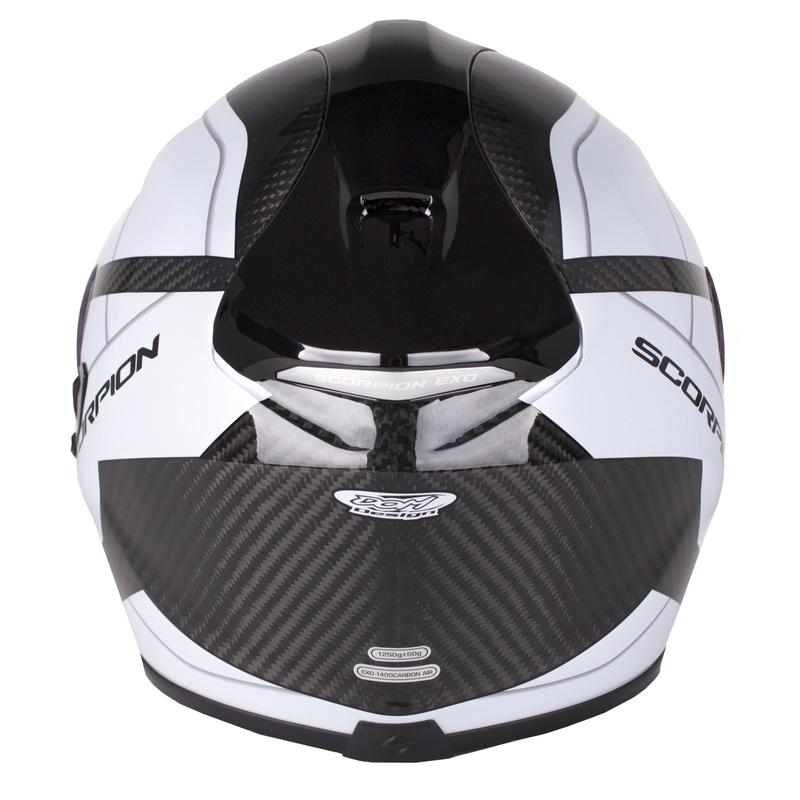 Integralhelm Scorpion EXO-1400 Carbon Air Legione schwarz und weiß Ausverkauf