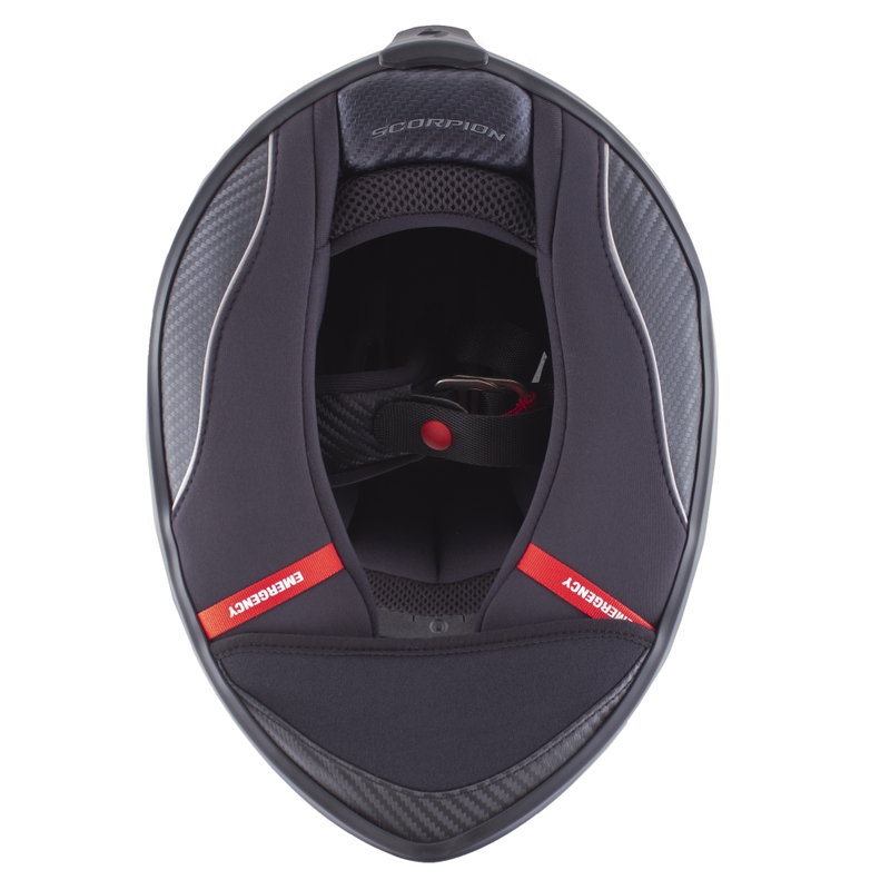 Integralhelm Scorpion EXO-1400 Carbon Air Legione schwarz und weiß Ausverkauf