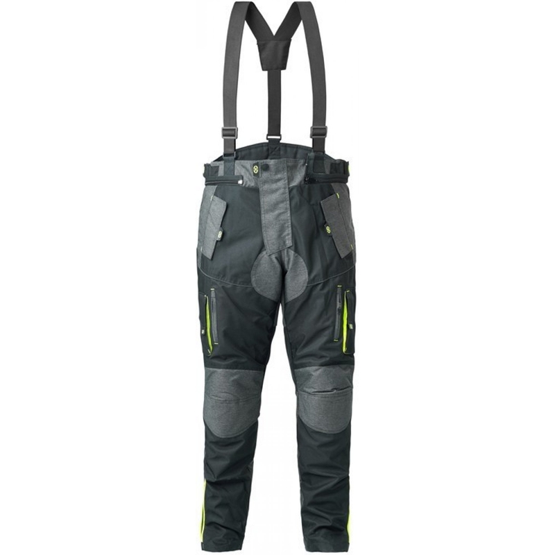 4SQUARE Discovery Adventure Motorradhose schwarz-fluo gelb Ausverkauf