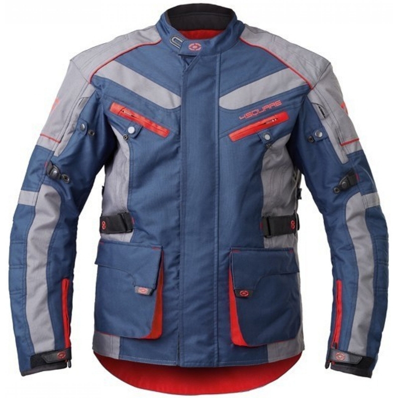 Motorradjacke 4SQUARE Discovery Adventure blau-grau Ausverkauf