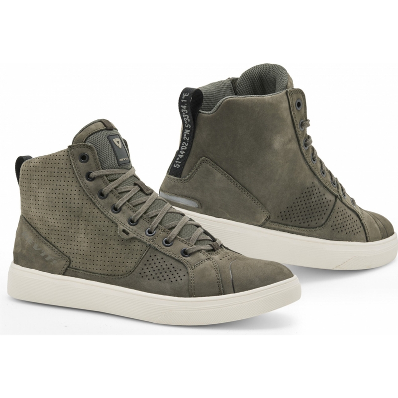 Revit Arrow Motorradstiefel olivgrün und weiß