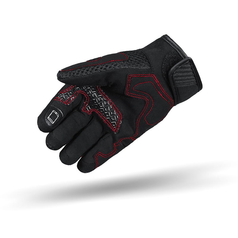 Street Racer Stunt Motorradhandschuhe schwarz-rot