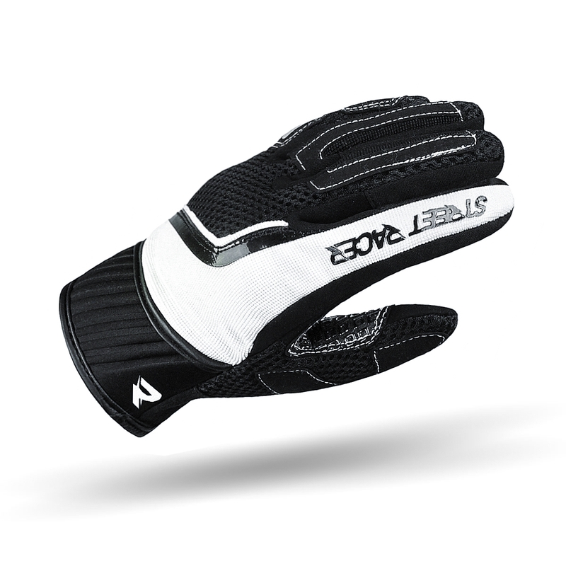 Damen Motorradhandschuhe Street Racer Stunt schwarz-weiß