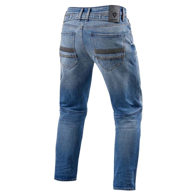 Revit Salt TF Blaue Cropped Motorrad Jeans Ausverkauf