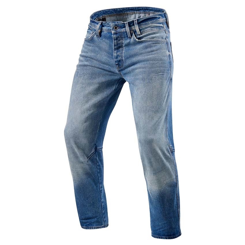 Revit Salt TF Blaue Cropped Motorrad Jeans Ausverkauf