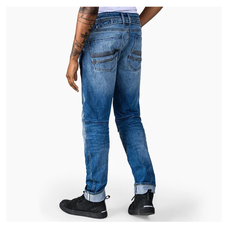 Revit Salt TF Blaue Cropped Motorrad Jeans Ausverkauf