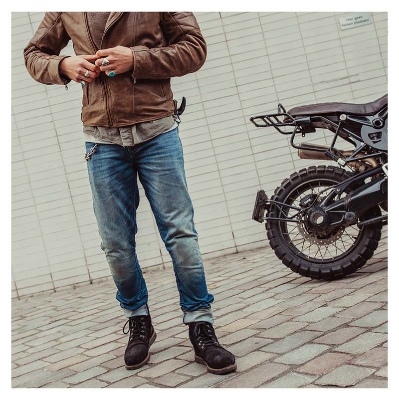 Motorradjeans Revit Carlin SK blau erweitert