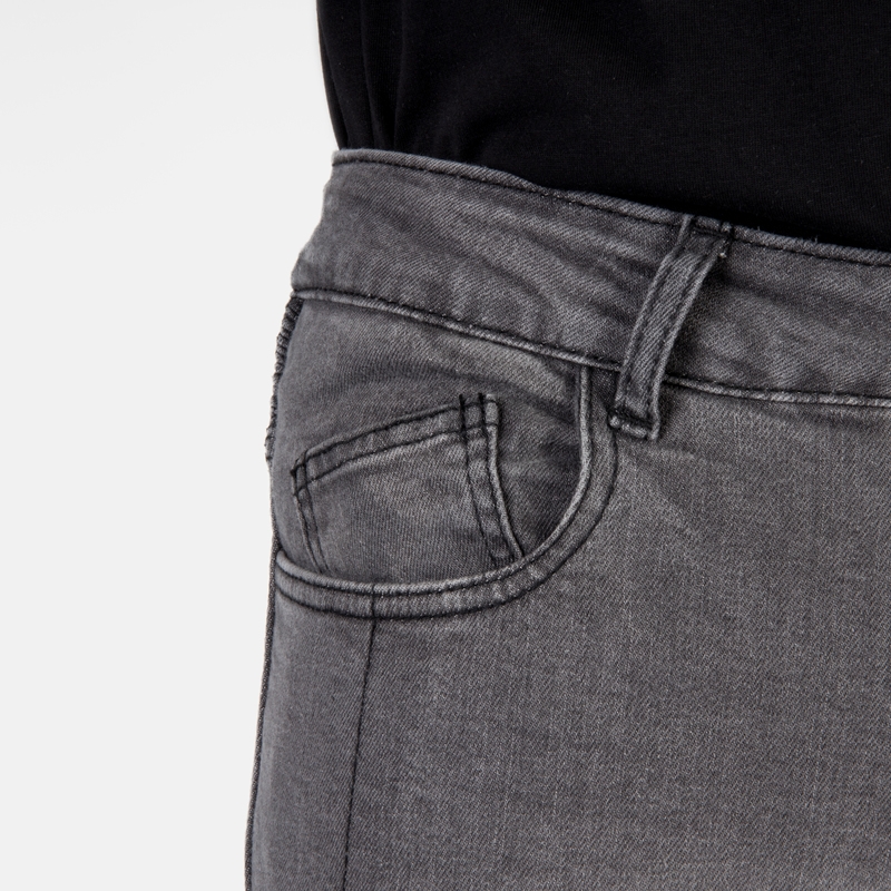 Ozone Rusty gewaschene schwarze Motorradjeans Ausverkauf