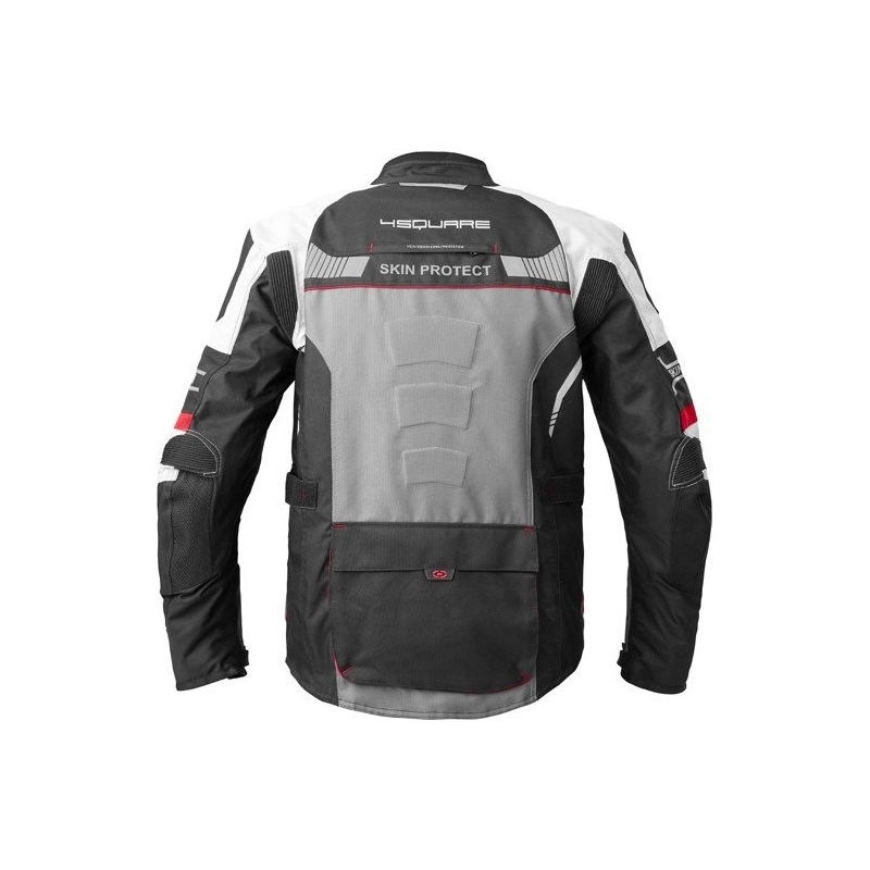 Motorradjacke 4SQUARE Shield schwarz-weiß-rot Ausverkauf