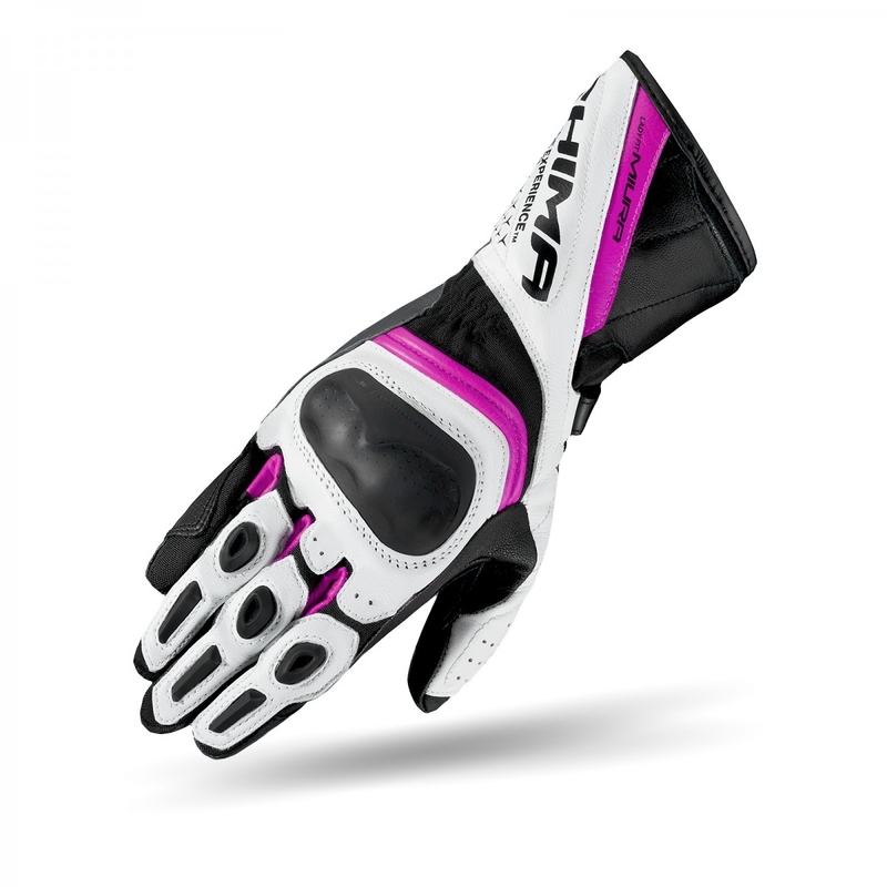 Motorradhandschuhe Shima Miura schwarz-weiß-rosa Ausverkauf