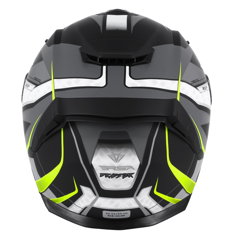 RSA Rapid schwarz-grau-weiß-fluo gelb Integral Motorradhelm Ausverkauf