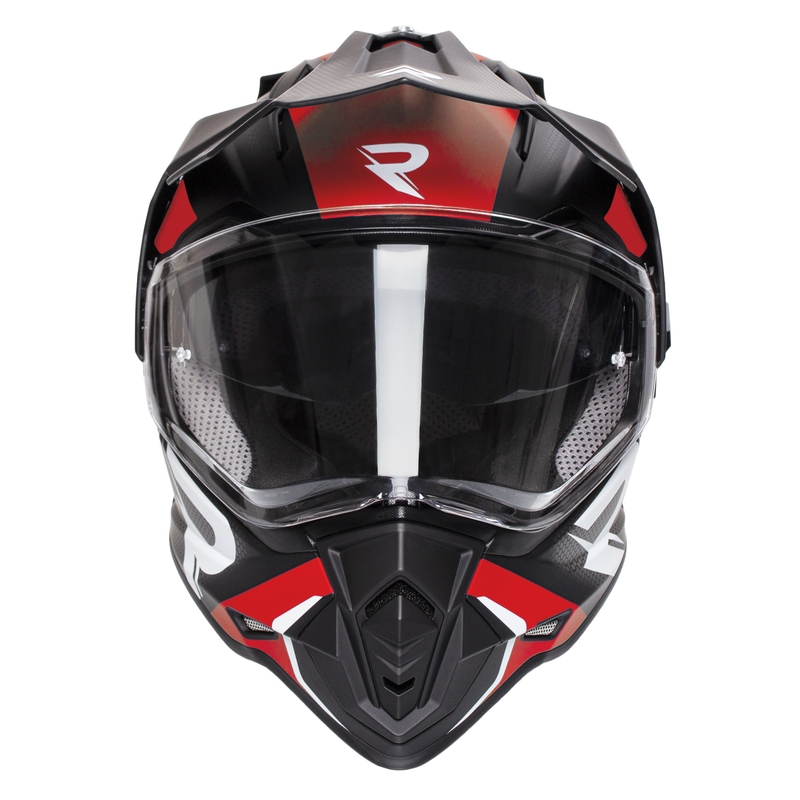Endurohelm Street Racer Tracker schwarz-weiß-rot Ausverkauf