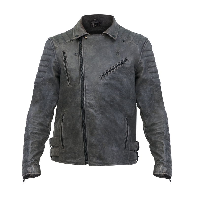 Motorradjacke BROGER Ohio Vintage grau Ausverkauf