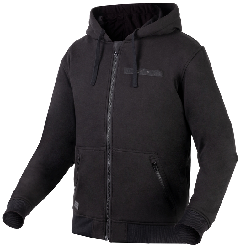 Rebelhorn Motorrad-Kapuzenpulli schwarz