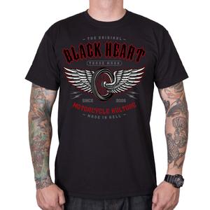 Schwarzes Herz-Motorrad-Kultur-T-Shirt für Männer