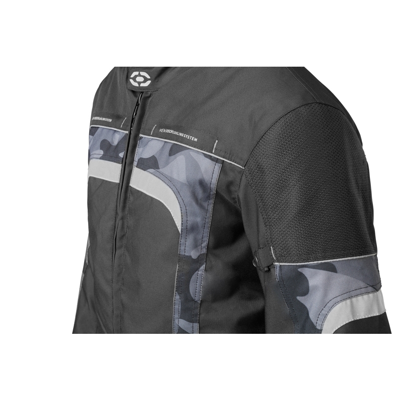 Motorradjacke 4SQUARE Titan schwarz-grau camo Ausverkauf