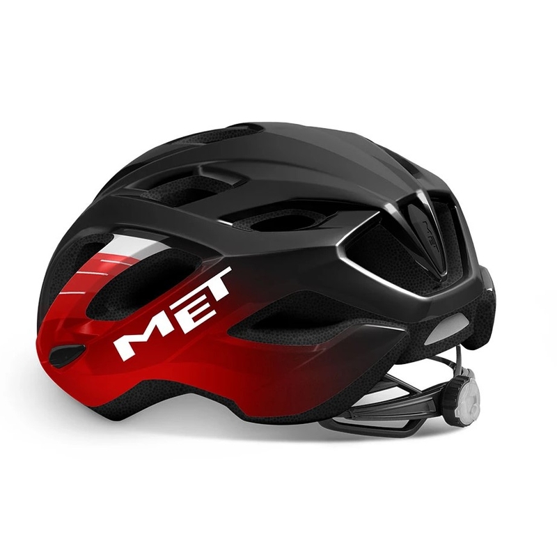 MET Idolo schwarz und rot metallic Fahrradhelm Ausverkauf