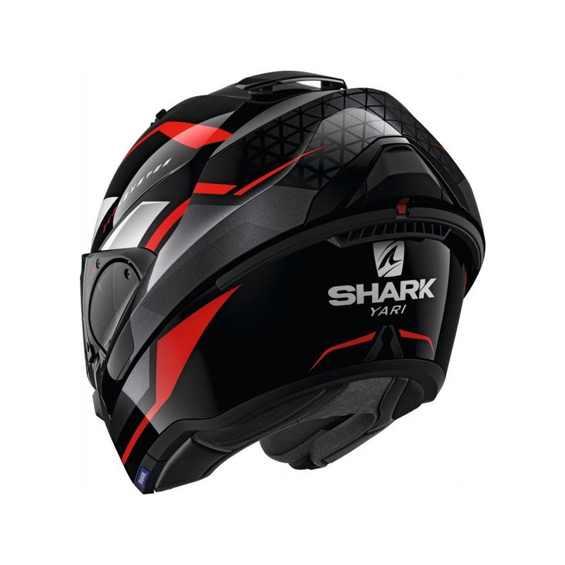 Klapphelm SHARK EVO-ES Yari schwarz-weiß-rot
