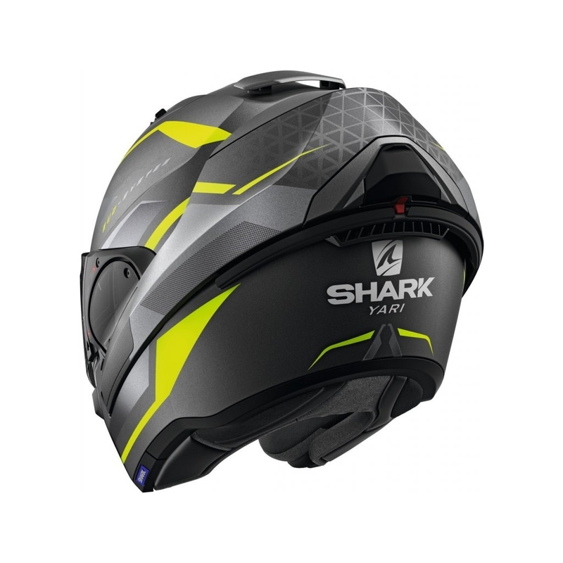 Klapphelm SHARK EVO-ES Yari grau-silber-fluo gelb