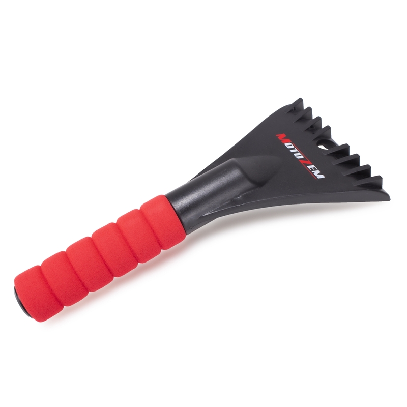 Eiskratzer MotoZem schwarz-rot